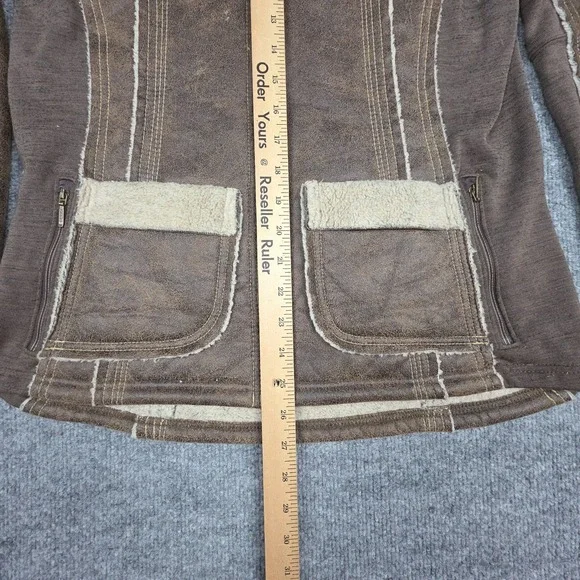 KUHL Dani Sherpa Jacket Women's Medium Brown Zip Heavy Outdoors - Picture 12 of 16